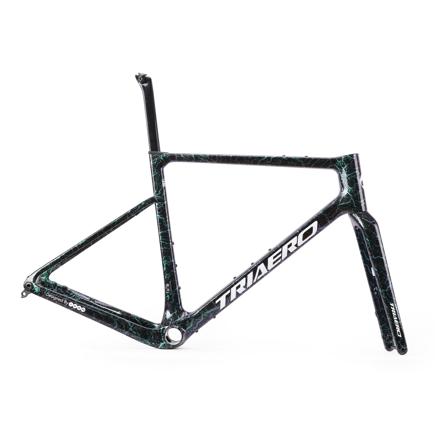 ICAN Graro UCI gravel bike frame without bolts 0mm offset seat post