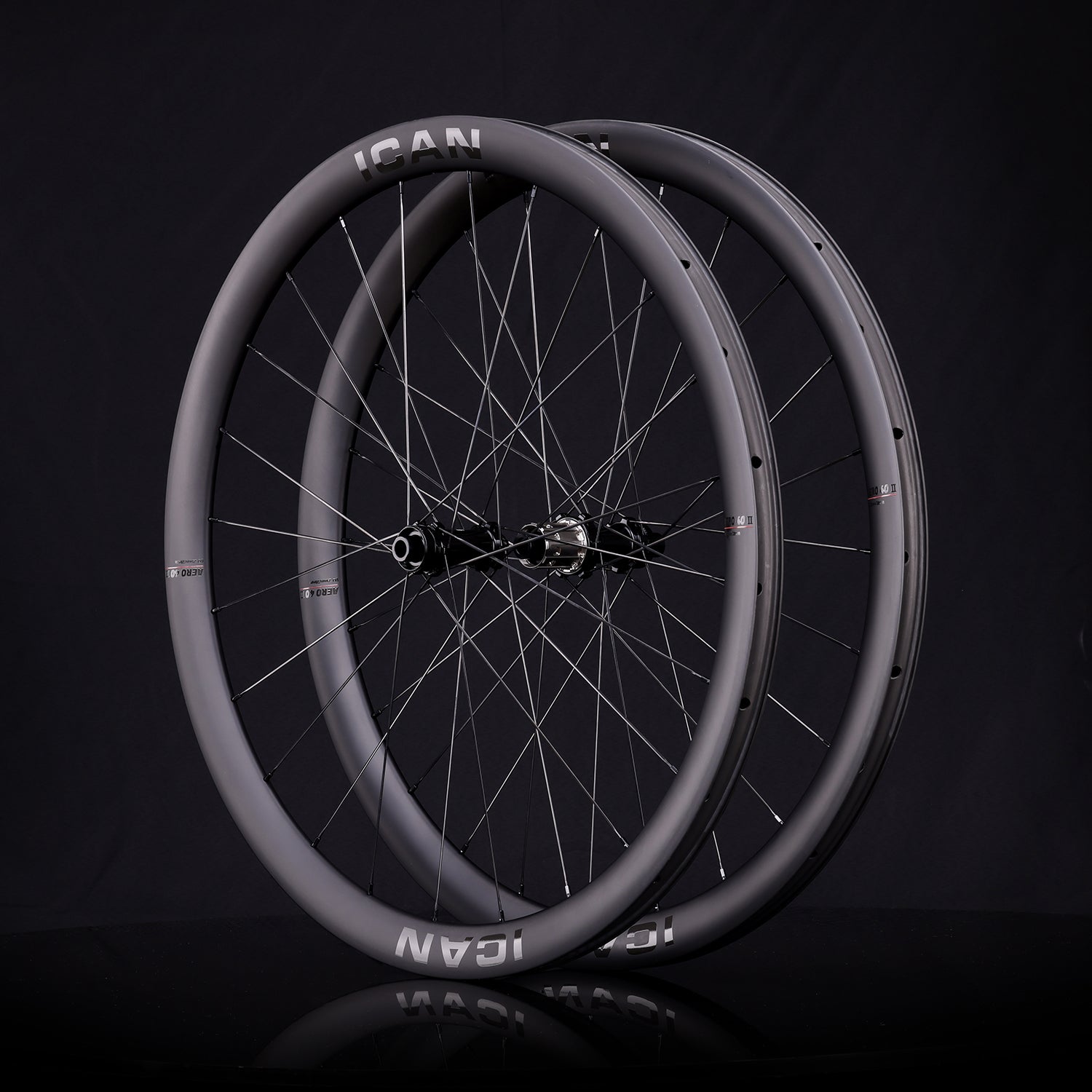 ICAN AERO 40 II disc wheels with upgraded rim profile and D91 hubs