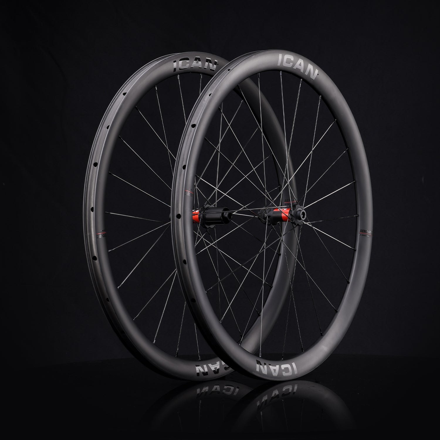 ICAN AERO 40 II disc wheels 23mm width with DT240EXP 36T 