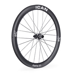 ICAN Aeris 50 disc carbone spoke wheelset 45T ratchet