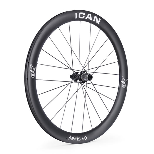 ICAN Aeris 50 disc carbone spoke wheelset 45T ratchet